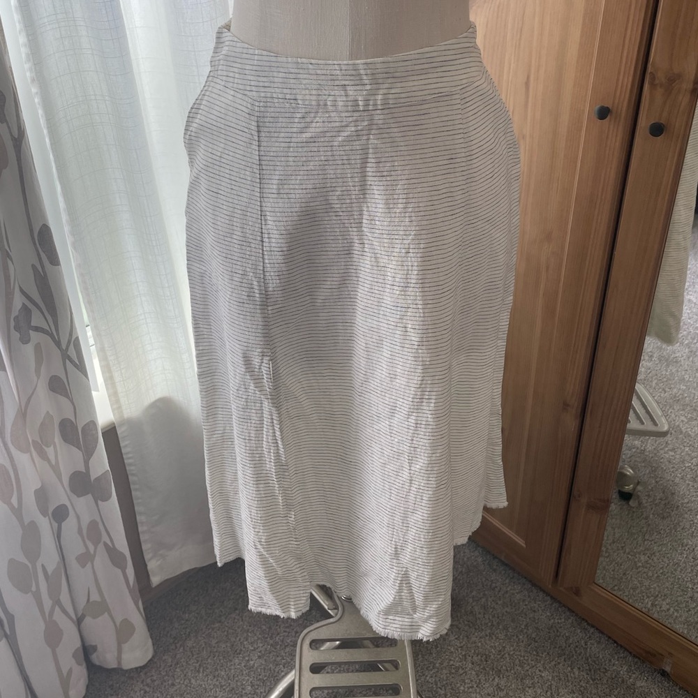 Zara Linen Midi Skirt